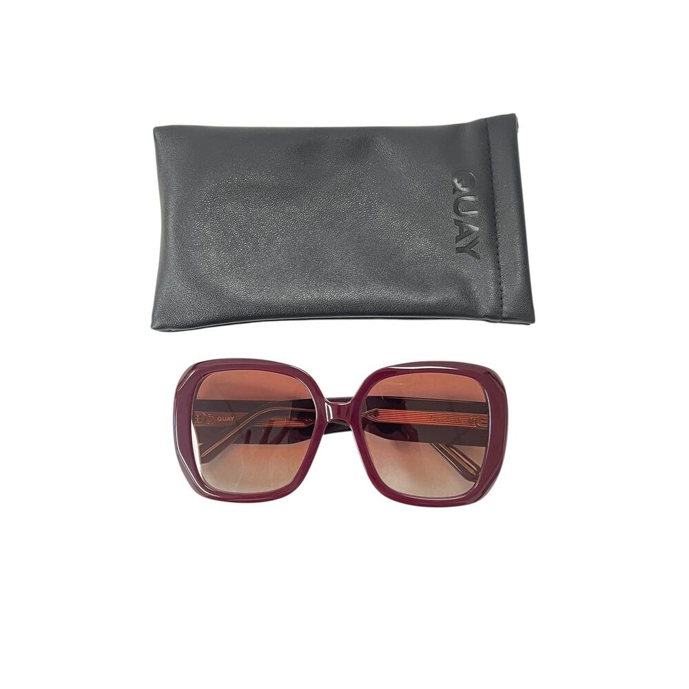 Quay Australia Full Glam Square Sunglasses Pinot Taupe